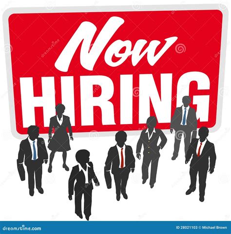 Now Hiring Sign Join Business Work Team Stock Photos Image 28021103