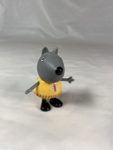 Peppa Pig Friend Wendy Wolf Girl Yellow Dress Rare Figure 2003 Jazwares | #4579245576