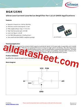 BGA125N6 Datasheet PDF Infineon Technologies AG