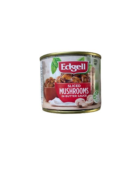 Edgell Sliced Mushrooms In Butter Sauce 220g