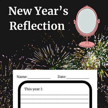 New Year S Reflection A Self Reflection Activity FREE By Miss S