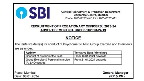 Sbi Po 2023 Interview