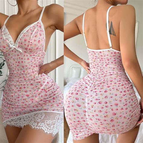 Htnbo Lingerie For Women Sexy Naughty Floral Print Underwear Sleepwear