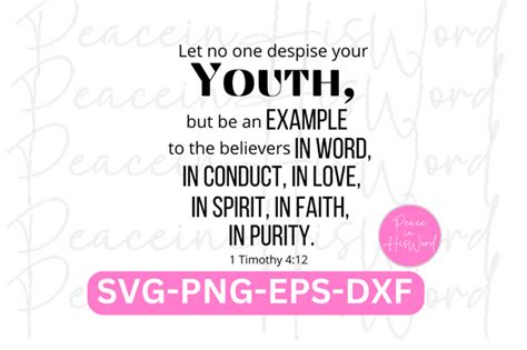 1 Timothy 4 12 SVG Bible Verse SVG Graphic By Pmjkush Creative Fabrica