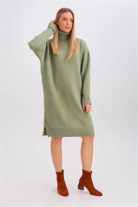 Cashmere Wool Knitted Dress Oversize Knit Wool Dress Etsy