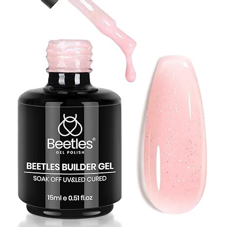 Amazon Beetles Builder Gel For Nails In Nude Pink Glitter Builder Strengthener Gel For