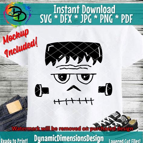 Frankenstein Svg Frankenstein Face SVG Halloween Svg Scary Etsy