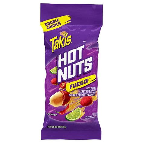 Takis Hot Nuts Fuego Double Crunch Peanuts 90g315 Oz Bag