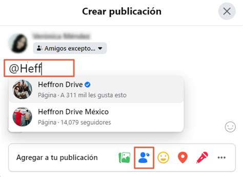 Etiquetar personas o páginas en Facebook Métodos