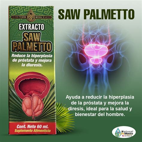 Saw Palmetto Extracto 60 Ml Suplemento Alimenticio Líquido Natural De Mexico Oregon