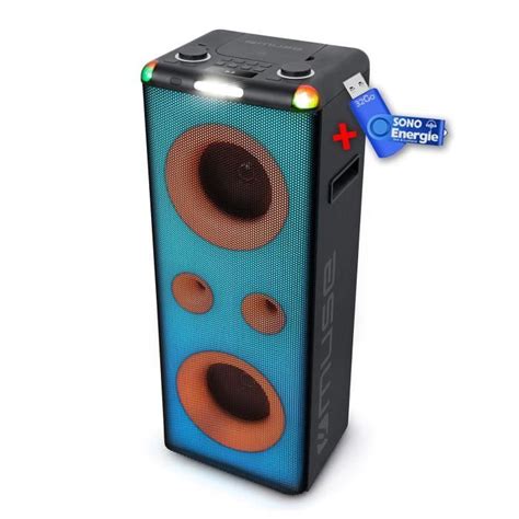 Enceinte Bluetooth Muse M Dj Party Box Avec Cd Usb Radio Fm W