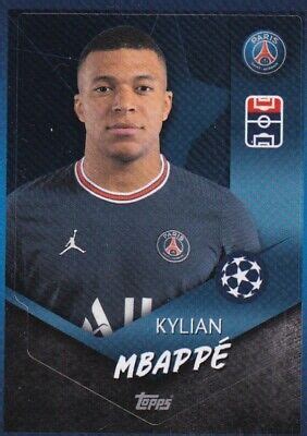 Topps Champions League Adesivo CL 21 22 Nr 102 Kylian Mbappe EBay