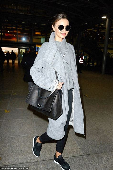 Miranda Kerr Cuts A Chic Figure In Over Sized Coat And Leggings