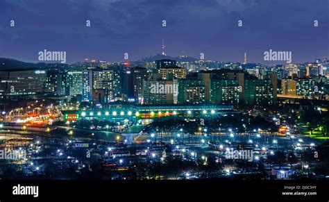 The night view of Sangam-dong, Seoul Stock Photo - Alamy