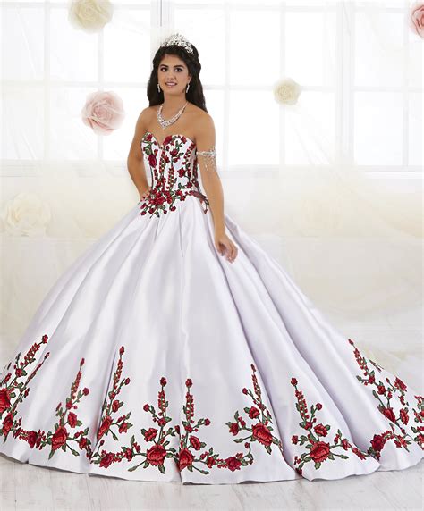 Floral Embroidered Quinceanera Dress By House Of Wu 26908 Quinceanera