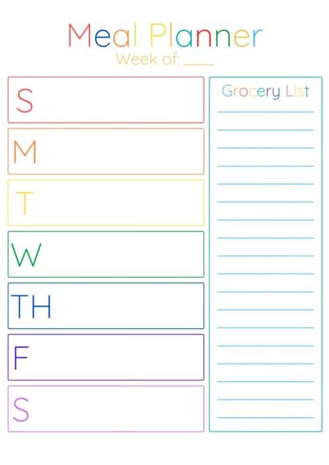 Free Printable Meal Planner Sheet To Keep You Organized Weekly For