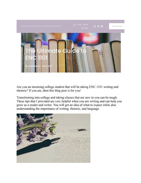 The Ultimate Guide To Enc 1101 Blog Are You An Incoming College