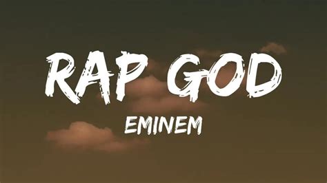 Eminem – Rap God Lyrics