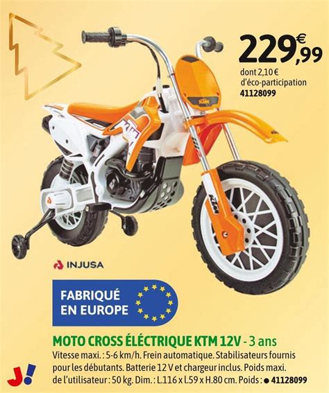 Promo Injusa Moto Cross L Ctrique Ktm V Chez Jou Club