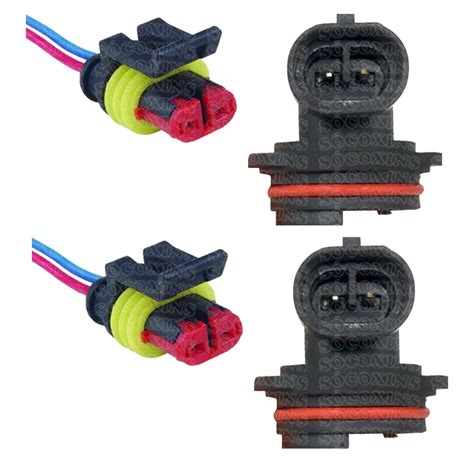 Par Soquete L Mpada H Conector Plug Chicote Vias S Coxins