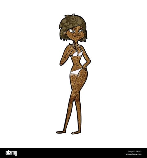 Cartoon Woman In Bikini Cut Out Stock Images Pictures Alamy