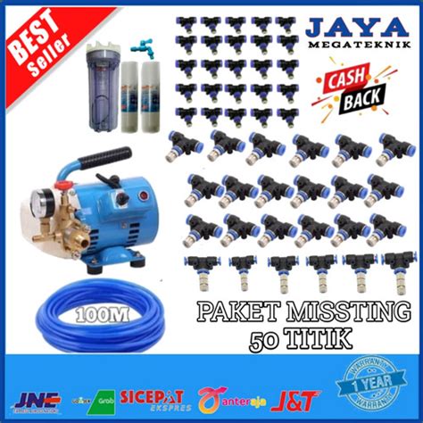 Jual Mesin Embun Walet Lengkap Set 50 Titik Nozzle Sprayer Misting