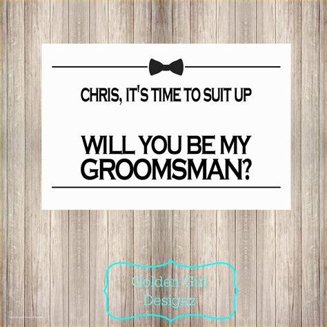 Free Printable Groomsman Card Template Will You Be My Groomsman Printable Templates