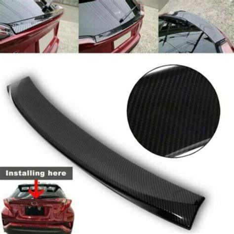 Abs Carbon Fiber Look Rear Door Wing Spoiler Trim For Toyota C Hr Chr