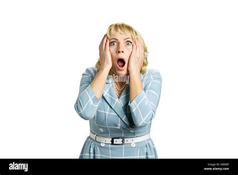 Attractive Mature Woman Shocked Horrified Hi Res Stock Photography And