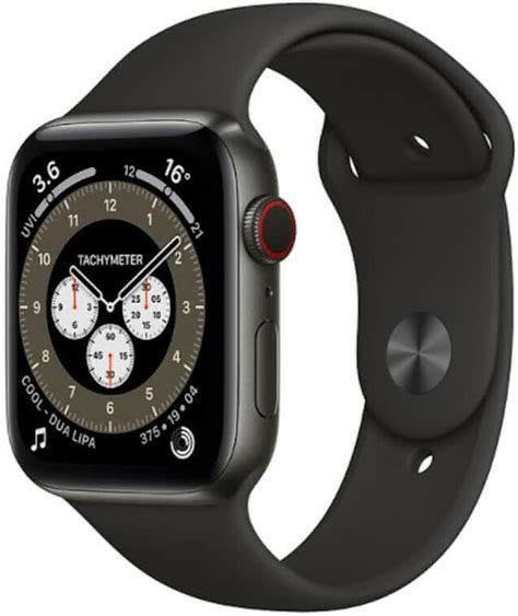 Apple Watch Series 6 Gps Cellular 44mm Space Black Titanium Case With Black