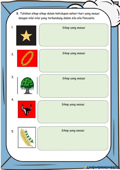 Lkpd Lambang Sila Pancasila Live Worksheets Nbkomputer