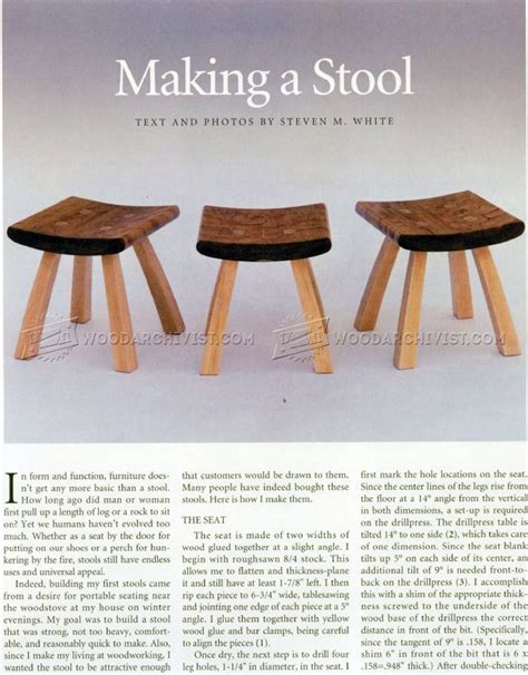 Small Stool Plans • Woodarchivist