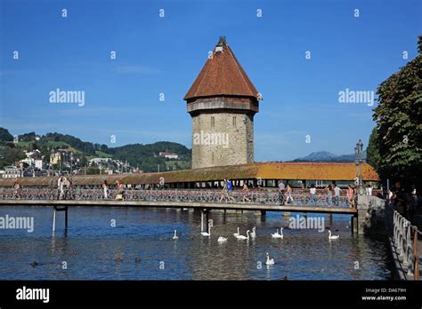 Schweiz Europa Luzern Kapellbr Cke Wasserturm Reisen Geografie