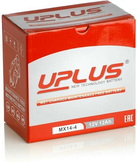 Аккумулятор Мото аккумулятор стартерный Leoch UPLUS MX14-4 12V 12Ah ...