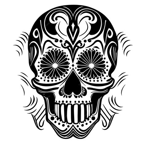 Fiesta Mexicana Día De Los Muertos Y Presenta Intrincados Diseños De Calaveras De Azúcar