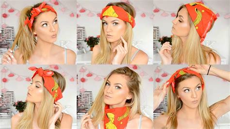 6 Ways To Wear A Bandana Festival Hairstyles Youtube