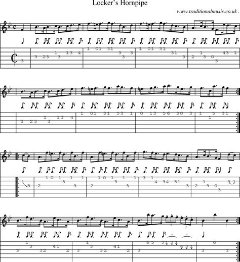 Folk And Traditional Music Sheet Music Guitar Tab Mp3 Audio Midi And Pdf For Lockers Hornpipe