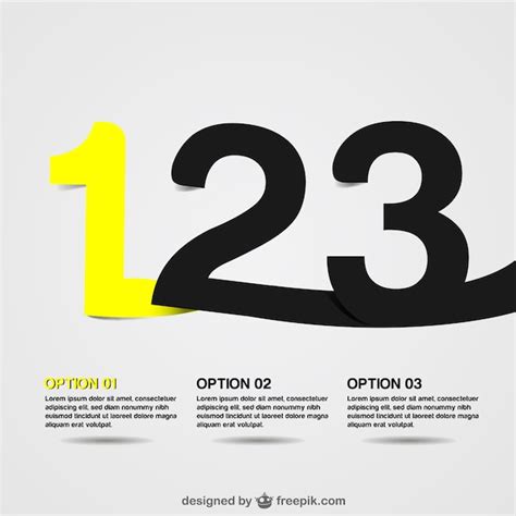 vector numeral infographic