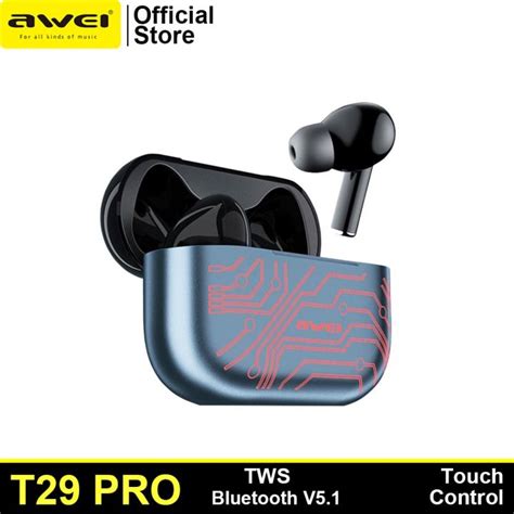Awei T29 Pro In-Ear Wireless Earphones Gaming Bluetooth TWS Earbuds ...