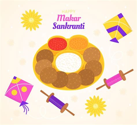 Premium Vector Flat Design Makar Sankranti
