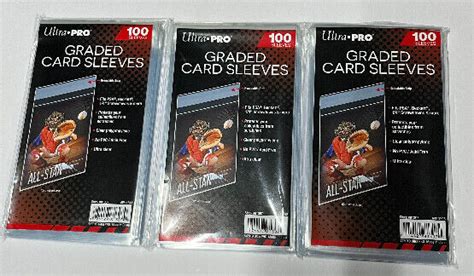 300 3 PACKS Of 100 Ultra PRO Graded CARD Sleeves BAGS For PSA BGS SGC