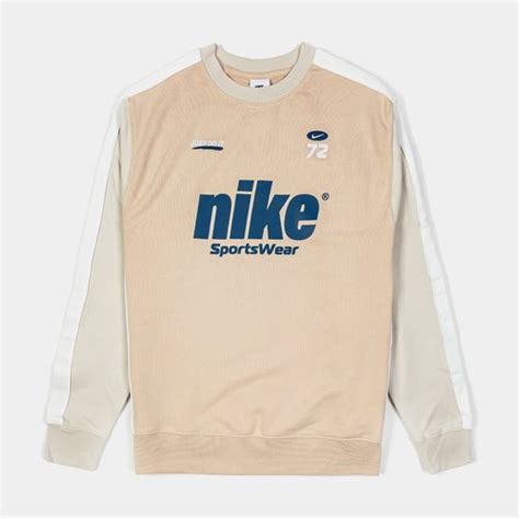 Nike Nsw Club Fleece Circuit Crewneck Brownblue Hf4495 126 Solesense