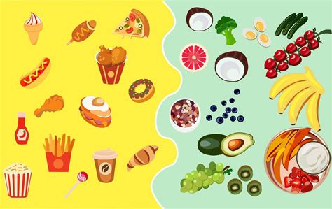 junk food  healthy food  nutrition   ice cream hot dog