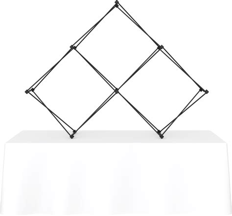 Xclaim Ft Tabletop Quad Pyramid Fabric Popup Display Kit