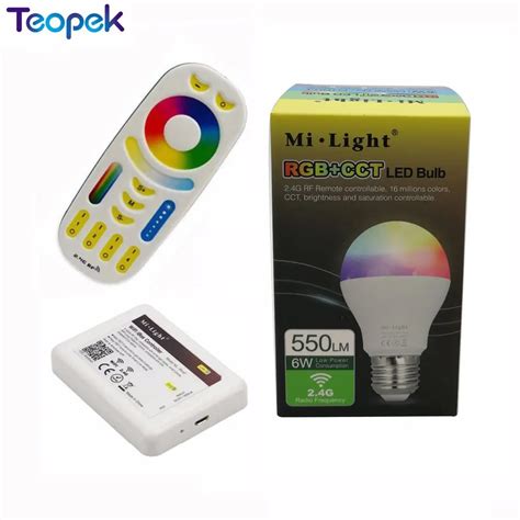 Mi Light W E Rgb Cct Dimmable Led Bulb Ac V V Fut Wifi