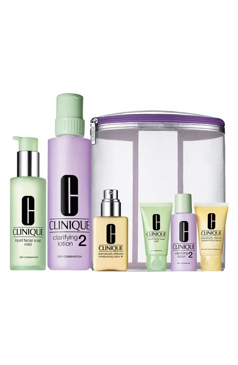 Clinique Great Skin Home And Away 3 Step Skincare Set For Combination