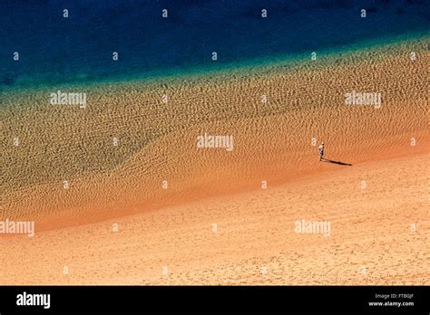 A Single Person On The Beach Playa De Las Teresitas San Andres Santa