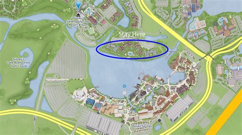 Saratoga Springs Disney Resort Map California Southern Map