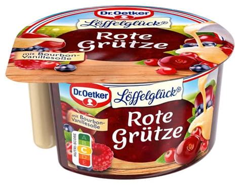 Dr Oetker Rote Grütze Dessert mit Vanillecreme