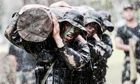 Tough Training For Special Military Unit Stationed In Hk Cn